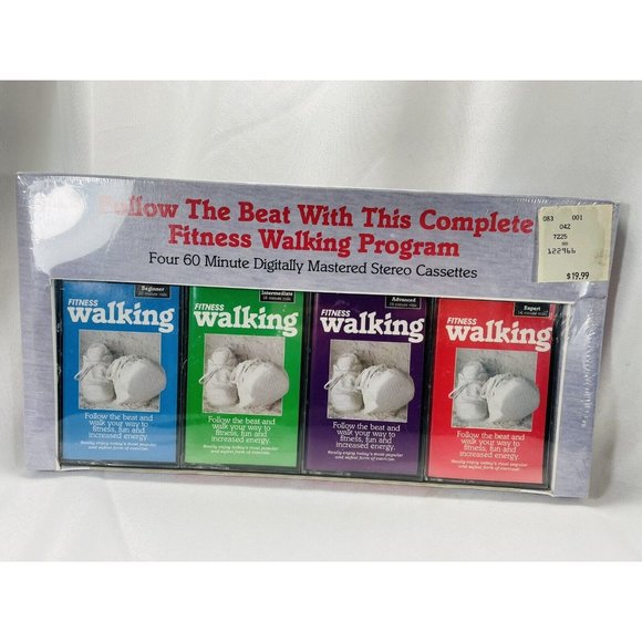 Fitness Walking Beginner Intermediate to Expert Exercise Cassette Tape Box Set - Picture 2 of 12